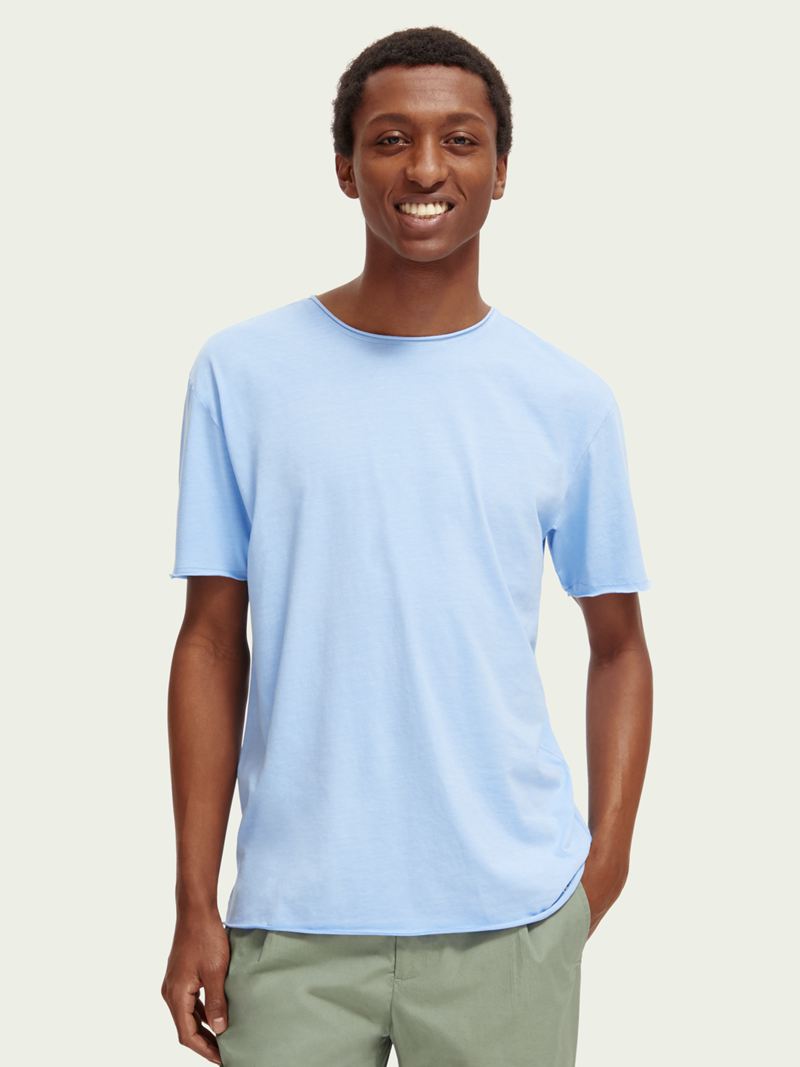 T-Shirts Mens Blue USA - Scotch & Online Sale